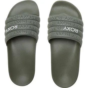 Dámské žabky Roxy dámské pantofle Slippy WP Army Green | Zelená | Velikost 8,5 US