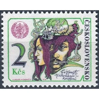Poštovní známka Českosloveská pošta (1976) č. 2215 ** - Československo - Boj proti kouření