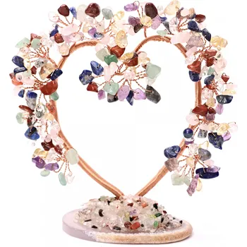 Drahý kámen Magieprirody.cz Strom života srdce MIX na achátové podložce #ZB460