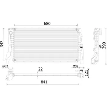 Chladič motoru Chladič, chlazení motoru MAHLE CR 2318 000P