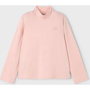 Dívčí svetr Rolák s dlouhým rukávem basic Mašle růžový MINI Mayoral velikost: 128