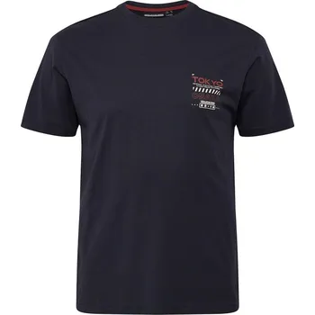 Pánské tričko NORTH 53330 tmavě modré s potiskem krátký rukáv 6XL - 8XL NORTH - 6XL