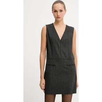 Dámské šaty Šaty s příměsí vlny Iceberg šedá barva, mini, H051 3082 H051.3082 90X, vel. 36