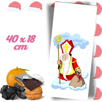 Mikulášský sáček - motiv Mikuláš 40 x 18 cm Sáček na nadílku
