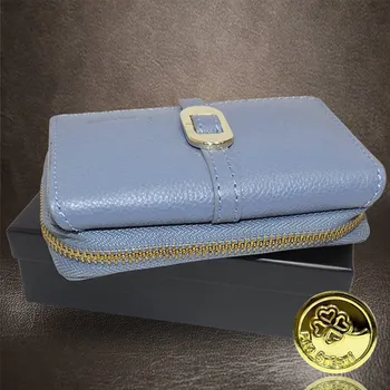 Peněženka Tvujoriginal Malá dámská kožená peněženka BELLUGIO s RFID a vlastním textem Vyberte variantu: + MONOGRAM | zdarma | Modrá