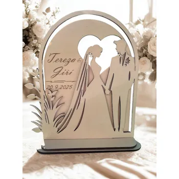 Svatební dekorace Svatební dárek se jmény a datem