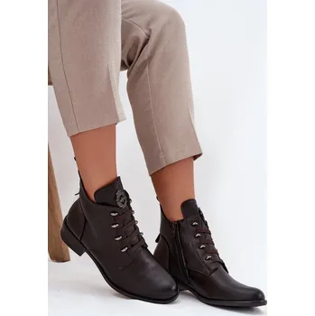 Dámské kozačky Nízké boty s podšívkou na zip s ozdobou Nevalia Barva: Béžová, Velikost: 37