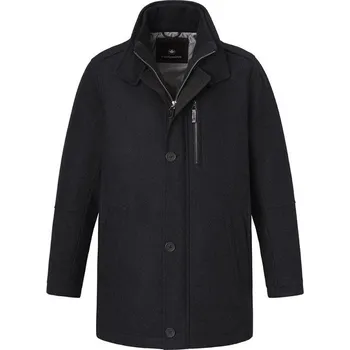 Pánská bunda vlněná 74314 černá střední délka kabátový střih Redpoint ODE-RP-74314-1200 - 162