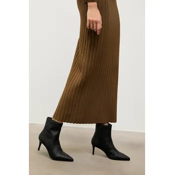 Dámské kozačky Kožené kotníkové boty Answear.LAB černá barva, na podpatku 18641 99X, EUR 40