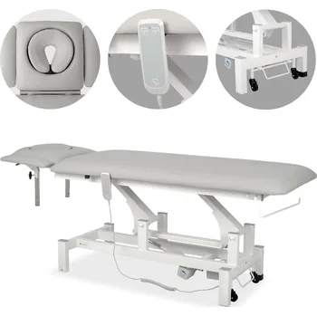 Masážní stůl Elektrické terapeutické lehátko Thera4 Balance – světle šedé