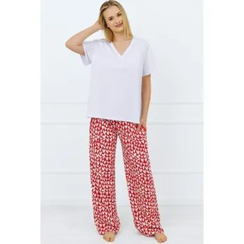 Pyžamové kalhoty Italian Fashion Evora - bavlna Červená XL