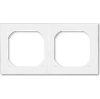 Rámeček dvojnásobný s otvorem 55x55, 3901H-A05520 03, ABB, Levit®, bílá / bílá (ABB, Levit®, bílá / bílá)