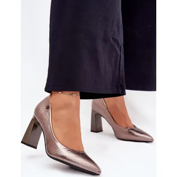 Dámské lodičky Dámské Lodičky Na Podpatku Vinceza 62252 Barva: Stříbrná, Velikost: 39