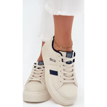 Dámské tenisky BIG STAR SHOES Dámské Tenisky Na Platformě Big Star SS274349 Barva: Béžová, Velikost: 41