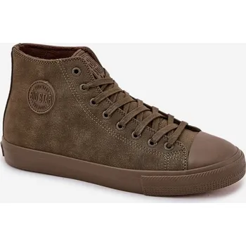 Pánské tenisky Pánské Zimní Tenisky Z Eko Kůže Big Star OO174247 HI-POLY SYSTEM Barva: Zelená, Velikost: 46