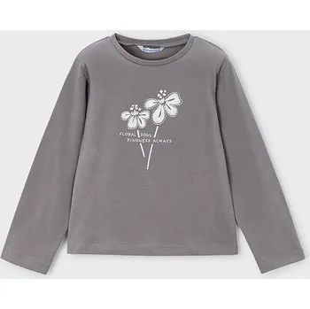 Triko s dlouhým rukávem Kytičky šedé MINI Mayoral velikost: 104