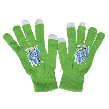 Čepice Numberoplus Dětské pletené rukavice Brazílie - Neymar 10 Barva: Zelená, Velikost: Univerzální