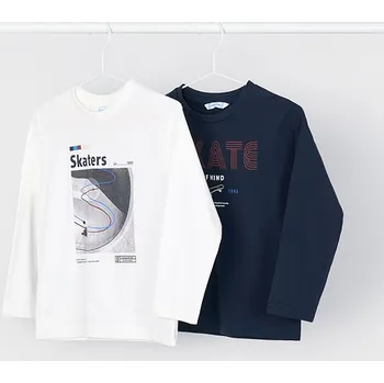 Chlapecké oblečení Mayoral 2 pack trik s dlouhým rukávem tmavě modré JUNIOR velikost: 104