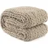 deka Ručně pletená deka 120 x 120 cm béžová