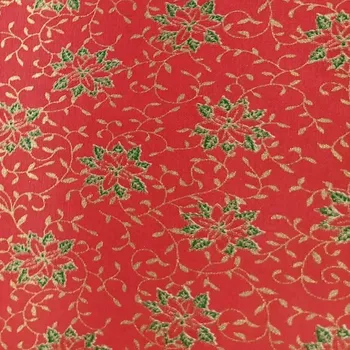 Bavlněná látka Diana ,Vánoční hvězda zlacená š.150cm CZ