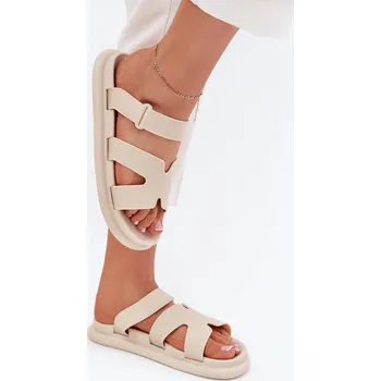 Dámské pantofle Gumové dámské pantofle s páskem Tavirae Barva: Béžová, Velikost: 40