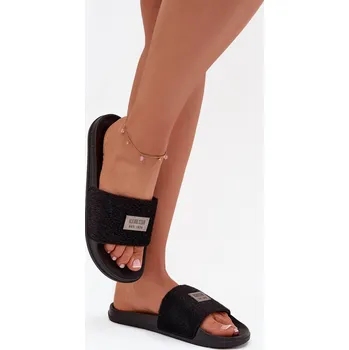 Dámské pantofle Dámské Pantofle Na Pěnové Podešvi S Kožešinou Big Star SS274716 Barva: Černá, Velikost: 40