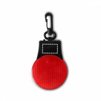 Cyklosvítilna NIBALI. Reflexní světlo se 3 LED 1 Přední horní část, 25 x 15 Tampontisk, 1 barva