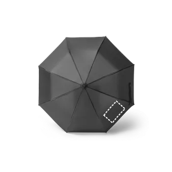 Deštník SKYLAR. Součástí je deštník 2 v 1 s nákupní taškou z recyklovaného polyesteru 1 Panel 4, 200 x 120 Transfer, 2 barvy