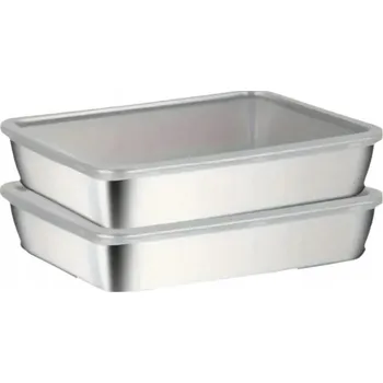 SMUKEE Ocelové kuchyňské misky OBDÉLNÍKOVÉ s víkem 22,5 x 15 cm 458