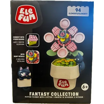 ostatní stavebnice EleFun Fantasy Collection Stavebnice v květináči s kotětem 94 dílů 6+
