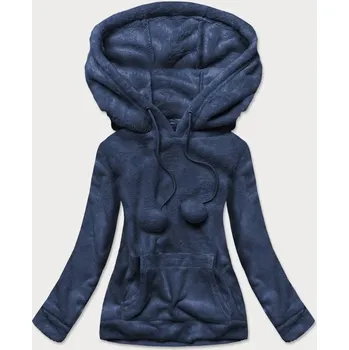 Dámská mikina Tmavě modrá dámská plyšová mikina 05X7 J.STYLE, odstíny modré XL (42) i392_17533-53