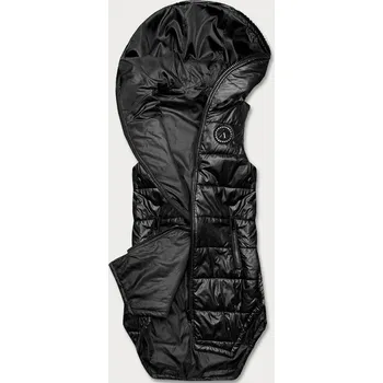 Dámská vesta Dámská černá vesta s geometrickou spodní částí SG3O9 SWEST, odstíny černé XL (42) i392_21530-53