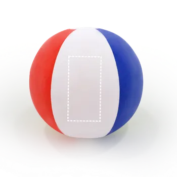 PARAGUAI. Neprůhledný nafukovací plážový míč z PVC 450 Panel, 60 x 120 Sítotisk (plast, papír), 1 barva