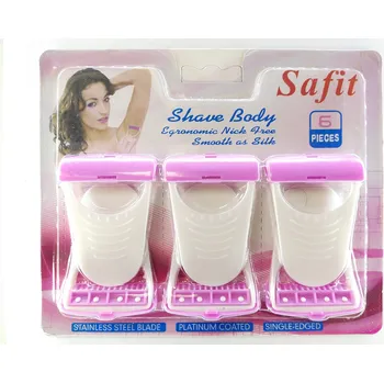 Sada 6 ks jednočepelových žiletek na holení