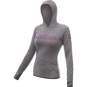 Dámská mikina Dámská Mikina Sensor z merino bavlny Upper Mountains klokanka s kapucí , velikost L