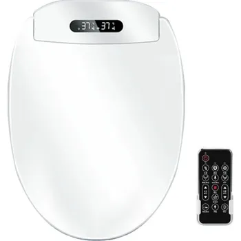 WC sedátko Bílé sedátko na WC s pomalým sklápěním, elektronickým bidetem a vyhříváním