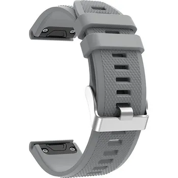 Řemínek na hodinky Silikonový řemínek FUN pro Garmin šedý 22 mm