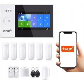 Sada domovního alarmu BEZDRÁTOVÝ ALARM s LCD 4.3' GSM WiFi SMS TUYA SMART V POLŠTINĚ