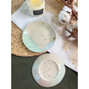 Keramický talířek pod šálek na kávu, čaj Piaskowy Smok 13 cm