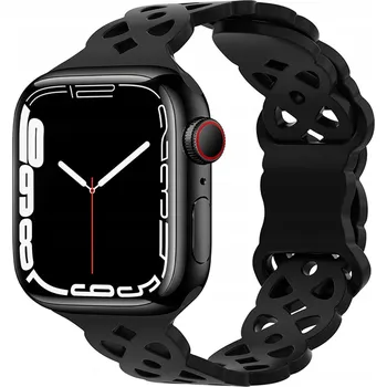 Příslušenství k chytrým hodinkám ŘEMÍNEK PRO APPLE WATCH 38/40/41mm SE/9/8/7/6/5/4/3/2/1 ČERNÝ AŽUR