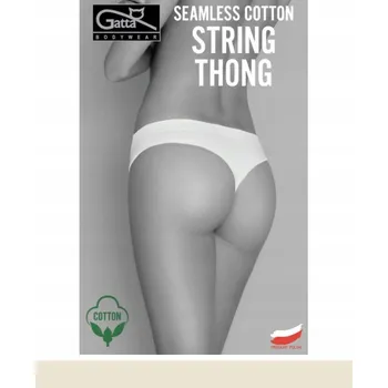 Dámské spodní prádlo GATTA Bezešvé bavlněné tanga M / Světle tělová