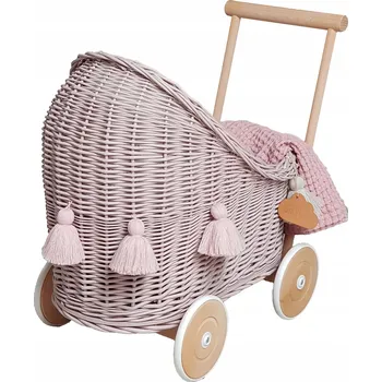 Kočárek pro panenku Hluboký kočárek pro panenky Little Dreams WÓZEK WIKLINOWY