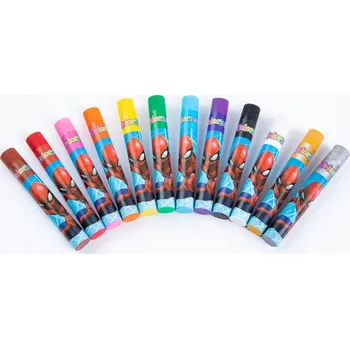 Pastelka Spiderman OLEJOVÉ PASTELKY Mokré trojúhelníkové 12 BAREV pro VÝTVARNÉ PRÁCE