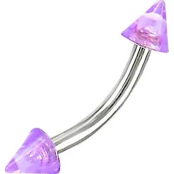 Piercing Piercing ocel fialový 71 (Piercing chirurgická ocel)