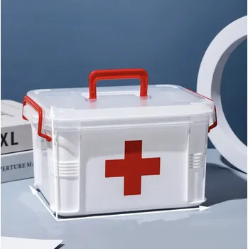 Lékárnička Malá dvouvrstvá nouzová lékárnička – kompaktní a přenosná Barva: bílá/červená