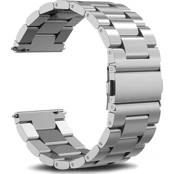 Řemínek na hodinky Prodloužený kovový řemínek stříbrný 22 mm: Užitná délka do 225 mm