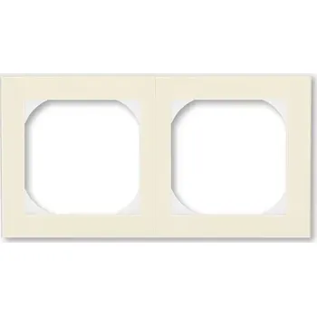 Stavebniny Rámeček dvojnásobný s otvorem 55x55, 3901H-A05520 17, ABB, Levit®, slonová kost / bílá (ABB, Levit®, slonová kost / bílá)
