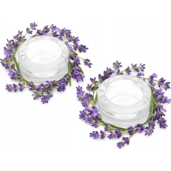 Svícen Skleněný svícen na čajovou svíčku TEALIGHT ROUND, malý ozdobný podstavec RAVI