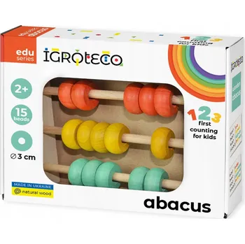 Dřevěná hračka Teddies Počítadlo 15 kuliček dřevěné