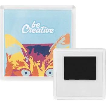 Dekorativní magnet PrintMag Square magnet na ledničku 10 bez potisku bez potisku